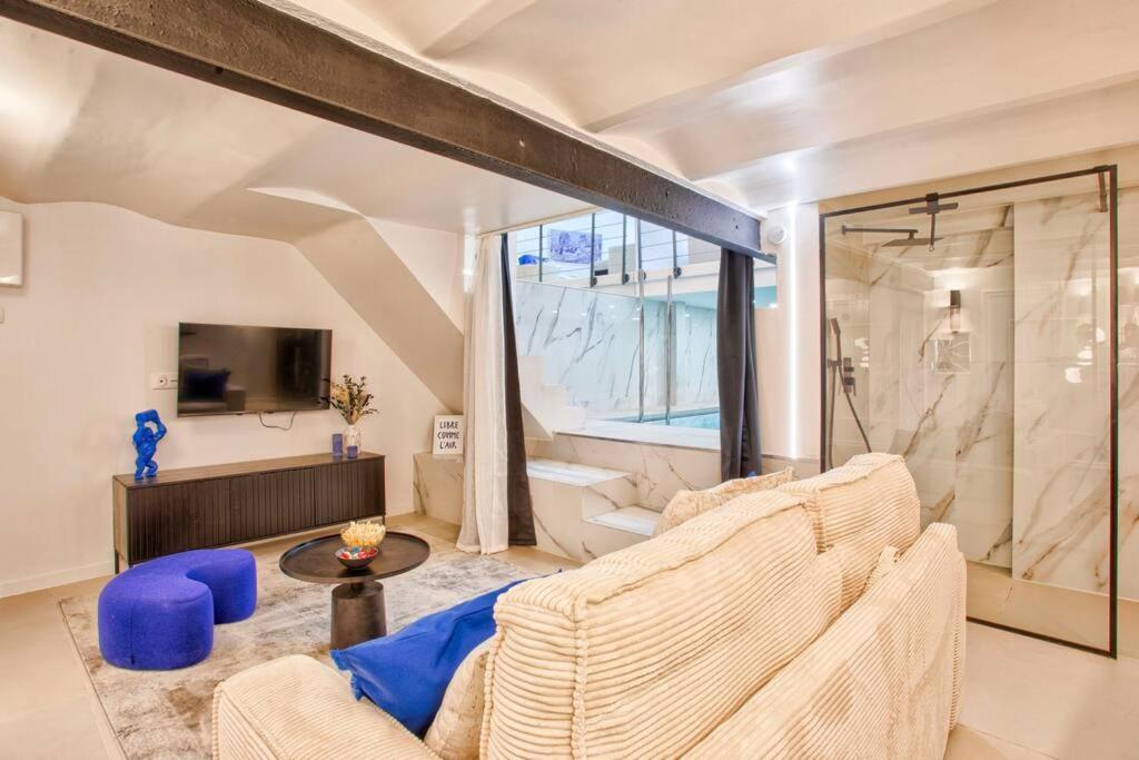 טרוביל-סור-מאר Deauville Luxury Blue Loft - Sauna And Inside Pool מראה חיצוני תמונה