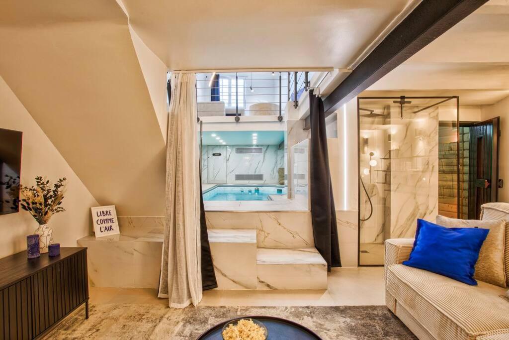 טרוביל-סור-מאר Deauville Luxury Blue Loft - Sauna And Inside Pool מראה חיצוני תמונה
